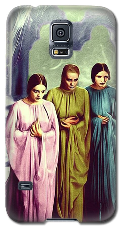 Brides Galaxy S5 Case featuring the painting The Brides of Dracula by Esoterica Art Agency