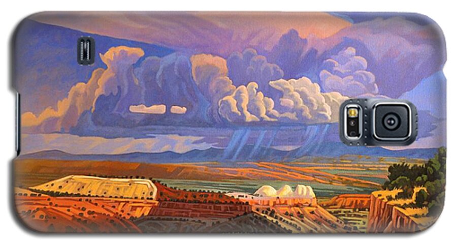 Big Clouds Galaxy S5 Case featuring the painting The Commute by Art West