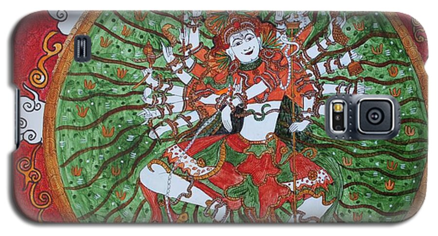 Kerala Mural Art Galaxy S5 Case featuring the painting The cosmic dancer by Saranya Haridasan