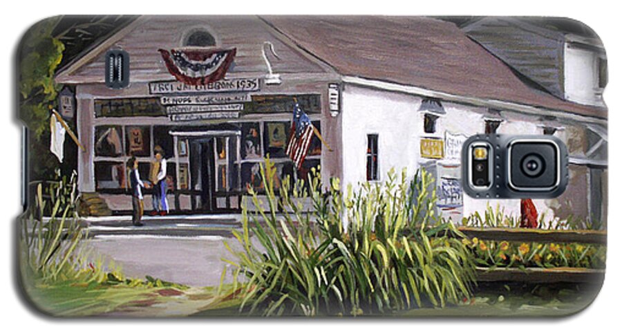 Buildings Galaxy S5 Case featuring the painting The Country Store by Nancy Griswold