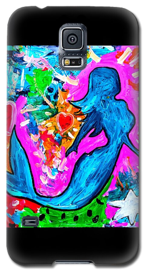 Mermaid Galaxy S5 Case featuring the painting The dancing mermaid by Neal Barbosa