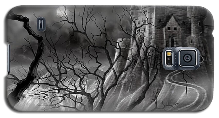 Castle Galaxy S5 Case featuring the painting The Dark Castle by James Hill