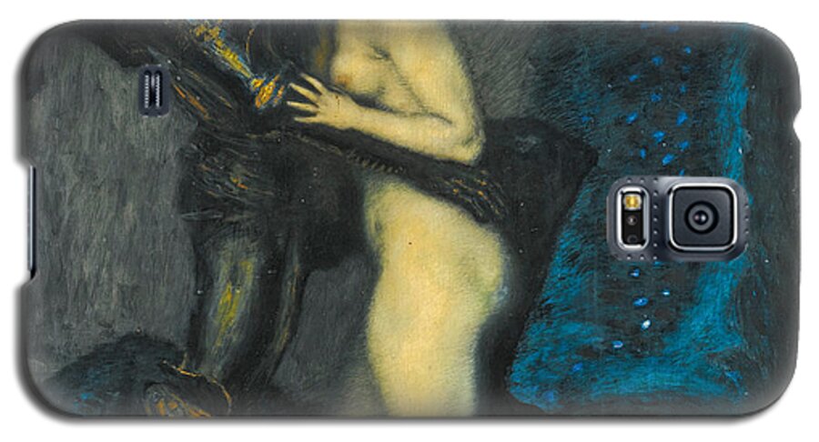 Franz Von Stuck Galaxy S5 Case featuring the painting The Dragon Slayer by Franz von Stuck
