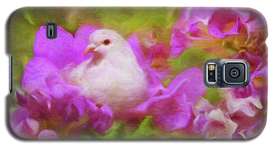 White Dove Galaxy S5 Case featuring the photograph The Garden of White Dove by Olga Hamilton