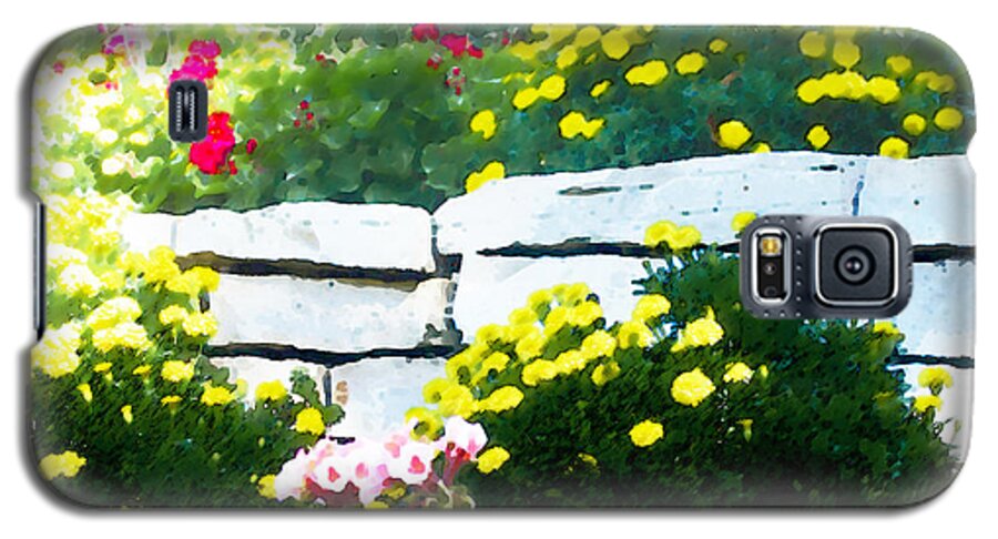 Botanical Galaxy S5 Case featuring the digital art The Garden Wall by David Blank