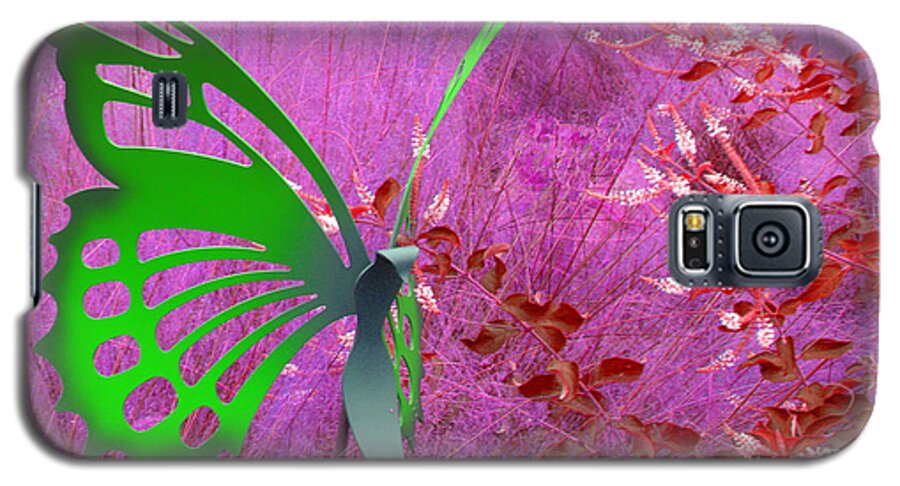 Butterflies Galaxy S5 Case featuring the photograph The Green Butterfly by Rosalie Scanlon