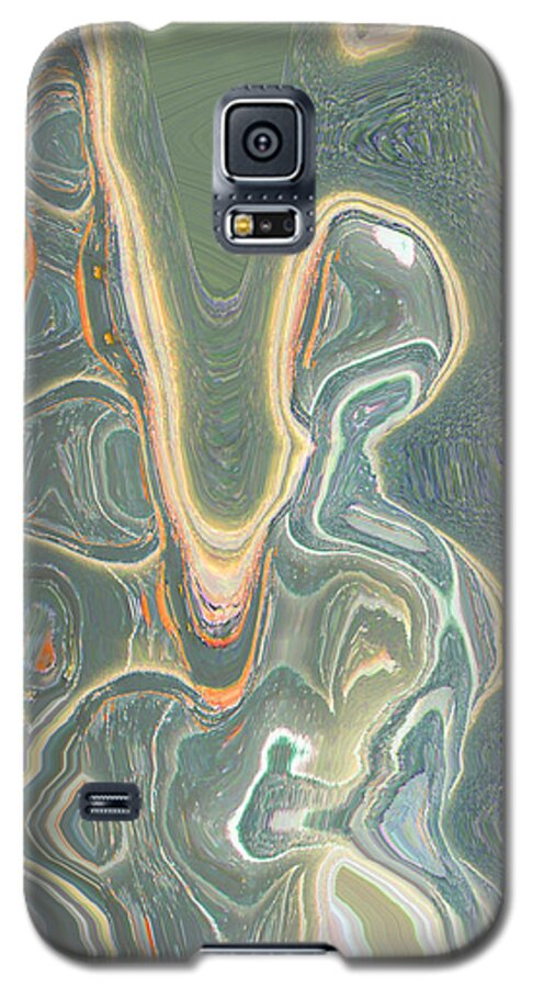 Abstract Galaxy S5 Case featuring the digital art The Harp Player by Lenore Senior