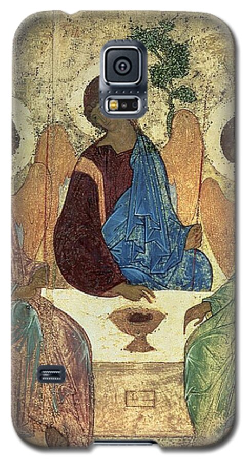#faatoppicks Galaxy S5 Case featuring the painting The Holy Trinity by Andrei Rublev