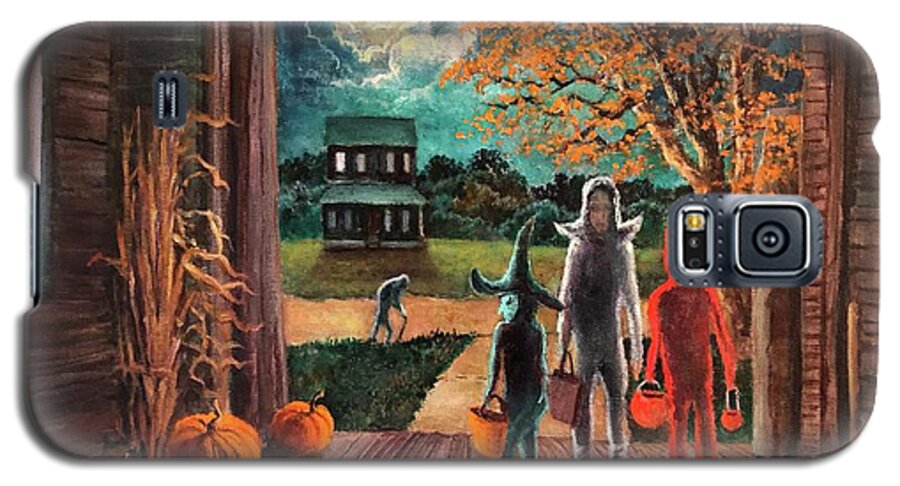 Halloween Galaxy S5 Case featuring the painting The Intruder by Rand Burns