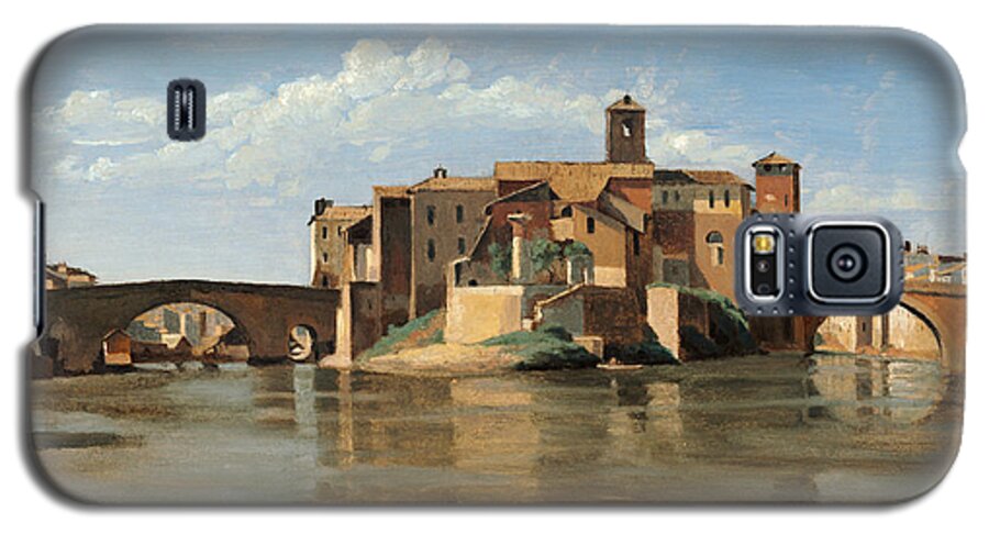 Art Galaxy S5 Case featuring the painting The Island And Bridge Of San Bartolomeo by Jean Baptiste Camille Corot