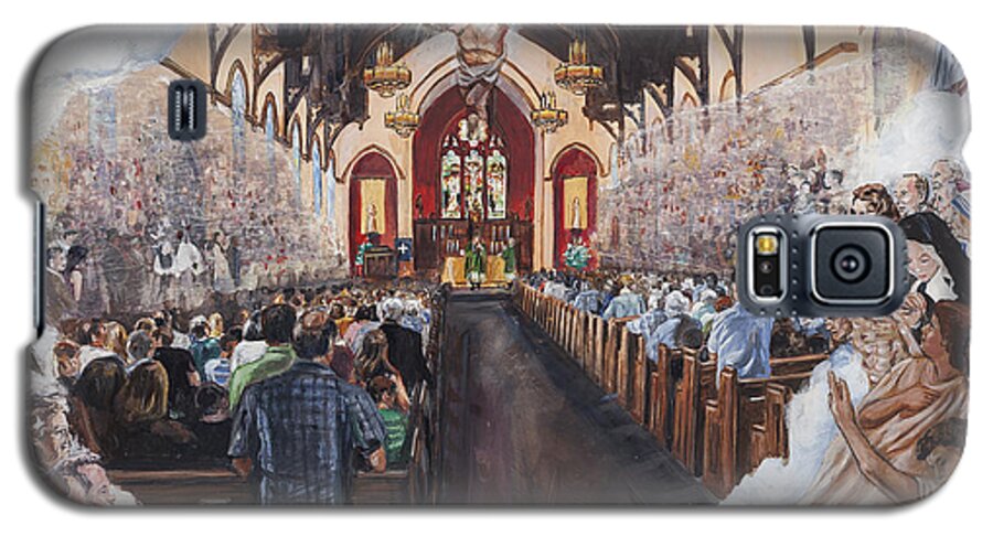 Catholic Galaxy S5 Case featuring the painting The Lamb's Supper by Bryan Bustard