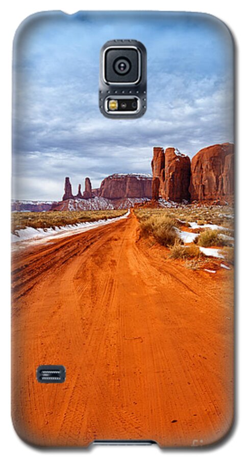 Winter Galaxy S5 Case featuring the photograph The Long Way by Beve Brown-Clark Photography