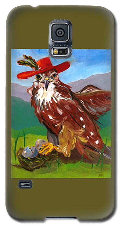Falcon Galaxy S5 Case featuring the painting The Merlin by Susan Thomas