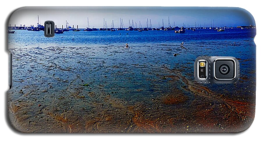 Low Tide Galaxy S5 Case featuring the photograph The moon and low tide by Rene Crystal