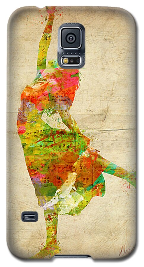 Dancer Galaxy S5 Case featuring the digital art The Music Rushing Through Me by Nikki Smith