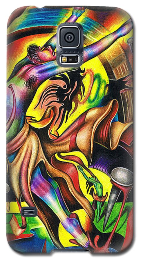 Art Galaxy S5 Case featuring the drawing The Numinous Spectrum of Exaltation by Justin Jenkins
