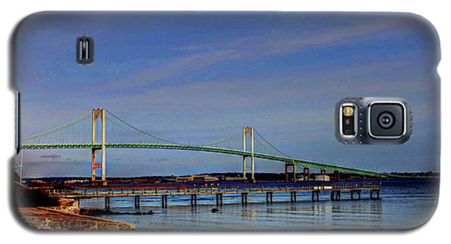Usa Galaxy S5 Case featuring the photograph The Pell Bridge Newport RI by Tom Prendergast