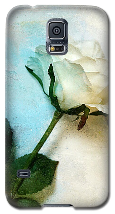 Roses Galaxy S5 Case featuring the photograph The Petals Of A Soft White Rose by Rene Crystal