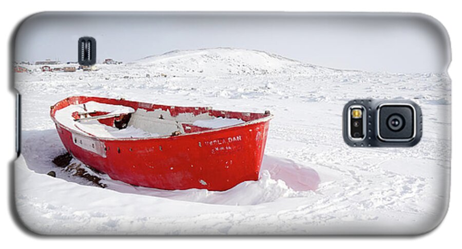 Cape Cod Catboat Galaxy S5 Case featuring the photograph The red fishing boat by Nick Mares