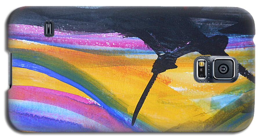 Abstract Paintings Galaxy S5 Case featuring the painting The Road by Katerina Stamatelos