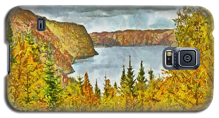 Saguenay Fjord Galaxy S5 Case featuring the digital art The Saguenay Fjord National Park in Quebec 1 by Digital Photographic Arts