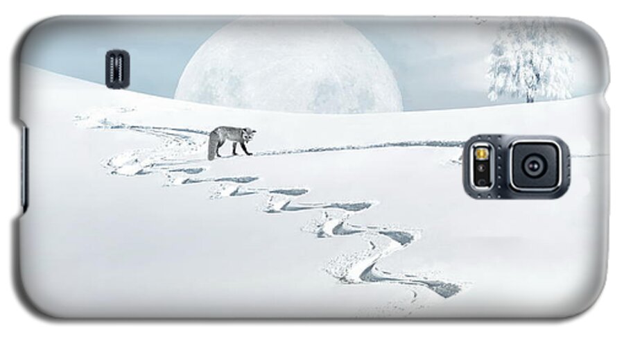 Fox Galaxy S5 Case featuring the photograph The Silver Fox by Andrea Kollo