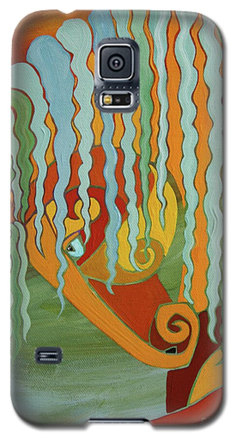 Horse Galaxy S5 Case featuring the painting The Tao of Intensity by Barbara Rush