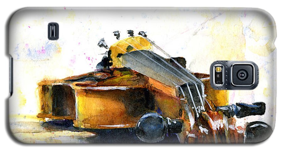 Violin. Watercolor Galaxy S5 Case featuring the painting The Violin by John D Benson