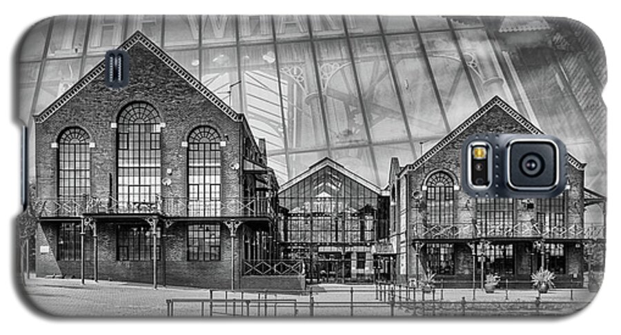 The Wharf Galaxy S5 Case featuring the photograph The Wharf Cardiff Bay Mono by Steve Purnell