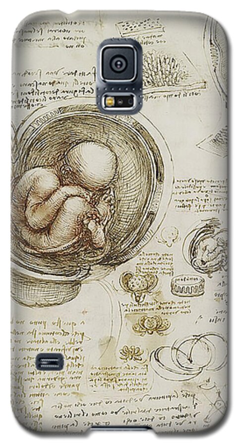 Copyright 2015 � James Christopher Hill Galaxy S5 Case featuring the painting The Womb and Embreyo by James Hill