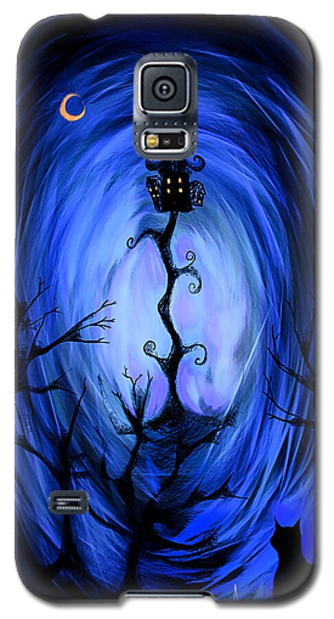 Fairytales. Moon Galaxy S5 Case featuring the drawing There's a light by Alessandro Della Pietra