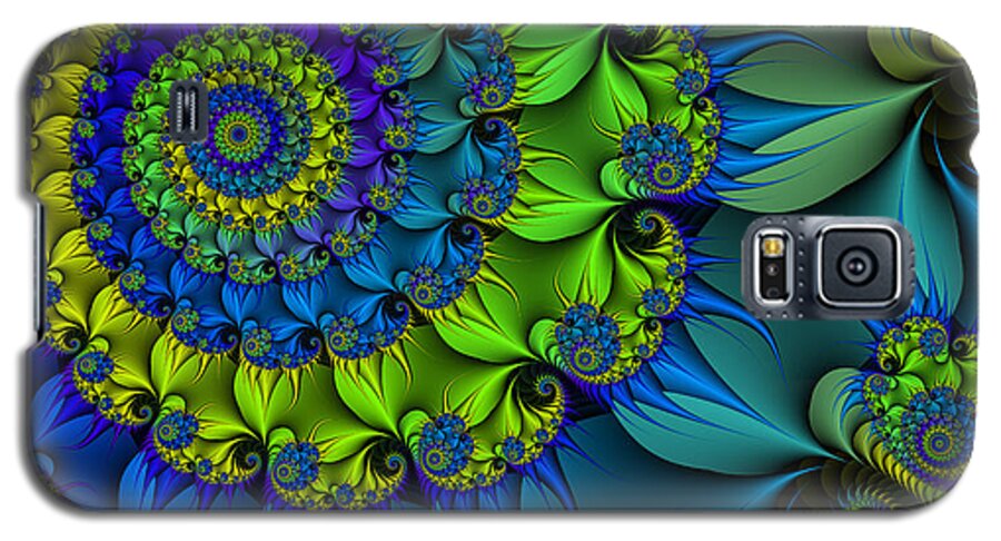 Fractal Galaxy S5 Case featuring the digital art Thorn Flower by Jutta Maria Pusl