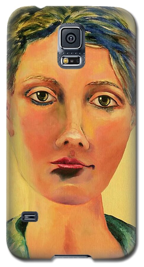 Big Eyes Galaxy S5 Case featuring the painting Those Eyes by Kim Shuckhart Gunns