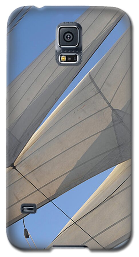 Sails Galaxy S5 Case featuring the photograph Three Sails by David Shuler