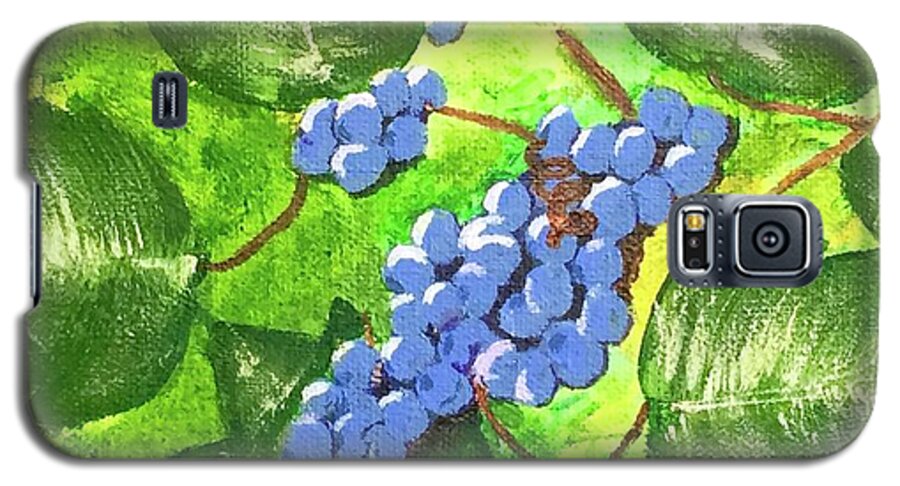 Grapes Galaxy S5 Case featuring the painting Through the Vines by Cynthia Morgan