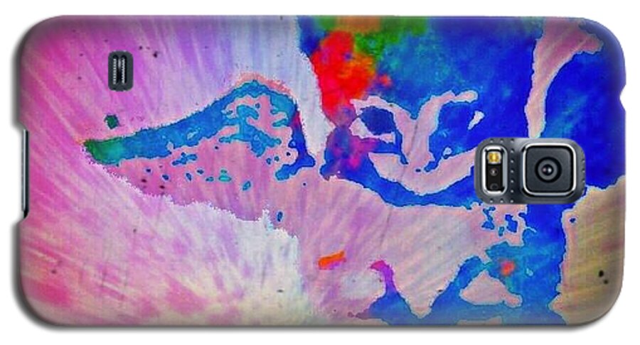 Cat Galaxy S5 Case featuring the digital art Tie dye Tiger by Christine Paris