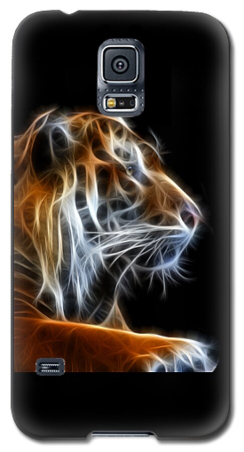 Tiger Galaxy S5 Case featuring the photograph Tiger Fractal 2 by Shane Bechler