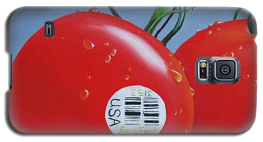 Realism Galaxy S5 Case featuring the painting Tomatoes with Sticker by Emily Page