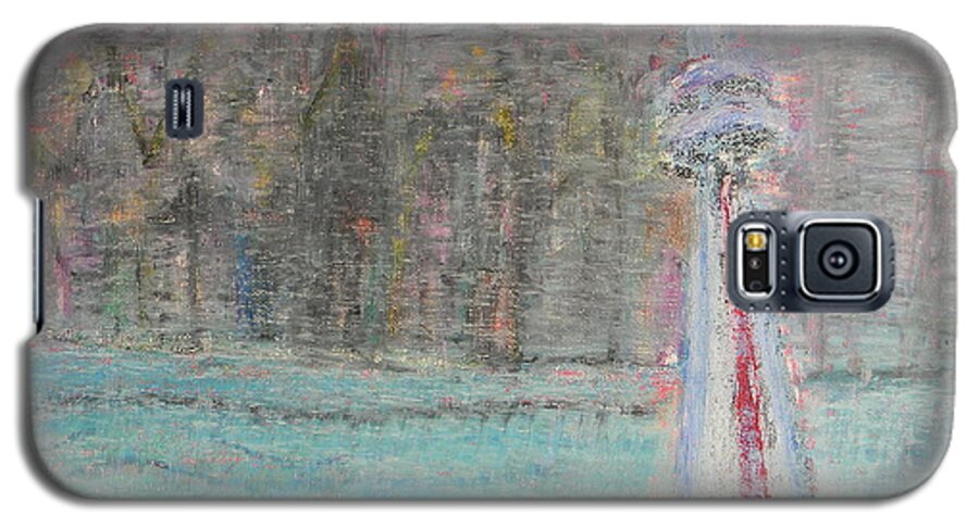 Toronto Galaxy S5 Case featuring the painting Toronto the Confused by Marwan George Khoury