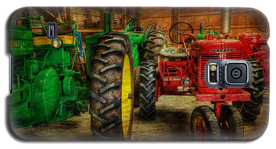 Lee Dos Santos Galaxy S5 Case featuring the photograph Tractors at Rest - John Deere - Mccormick - Farmall - farm equipment - nostalgia - vintage by Lee Dos Santos