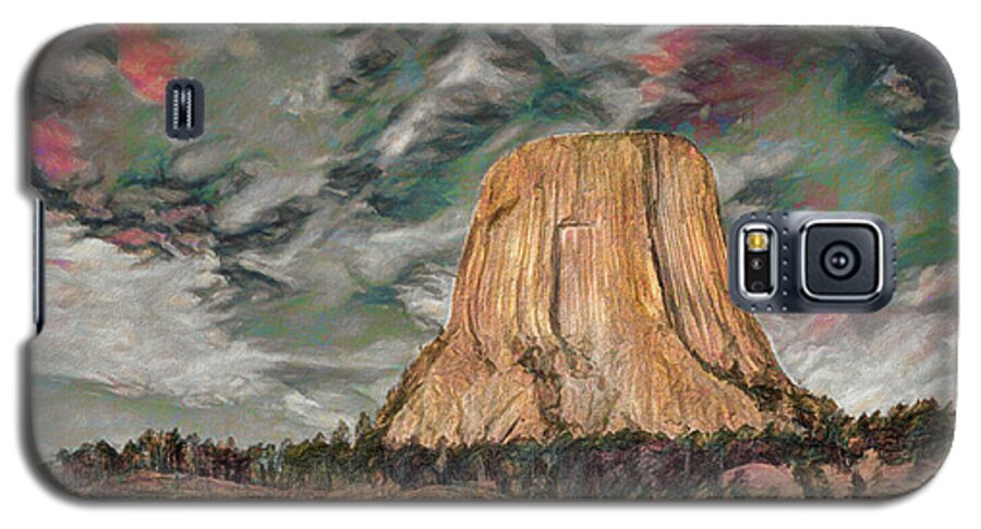 Landscape Galaxy S5 Case featuring the photograph Transcendental Devils Tower by John M Bailey