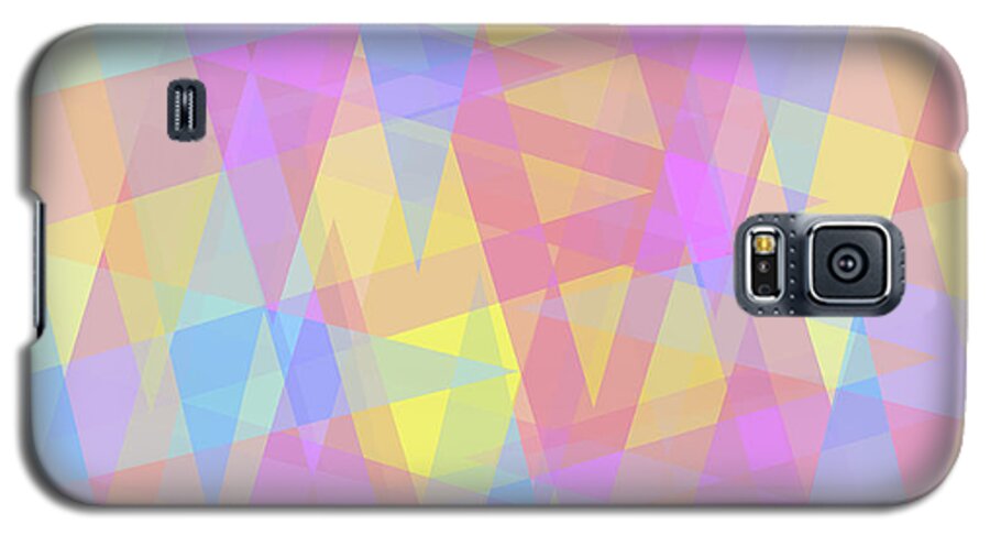 Triangles Galaxy S5 Case featuring the digital art Triangle Jumble 2 by Shawna Rowe