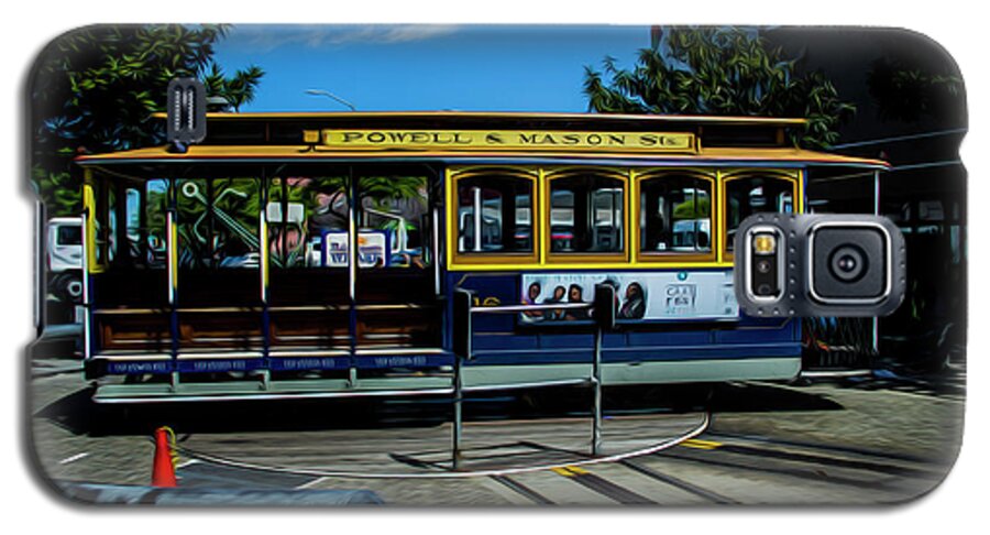 Trolley Galaxy S5 Case featuring the photograph Trolley car turn around by Stuart Manning