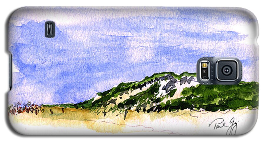 Truro Galaxy S5 Case featuring the painting Truro Beach Cape Cod by Paul Gaj
