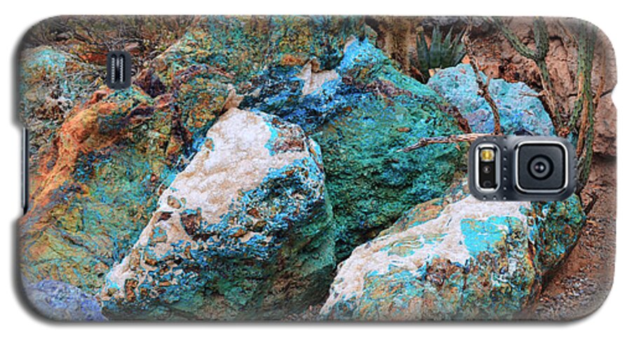 Rock Galaxy S5 Case featuring the photograph Turquoise Rocks by Donna Greene