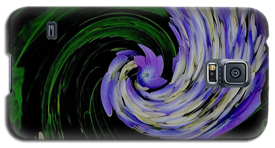 Photo Of Flower Digitalizied Galaxy S5 Case featuring the digital art Twirly Birdy by Marsha Heiken