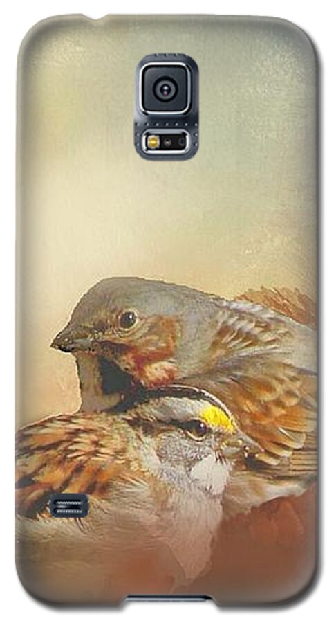 Bird Galaxy S5 Case featuring the photograph Sparrows in the Marsh 2 by Janette Boyd