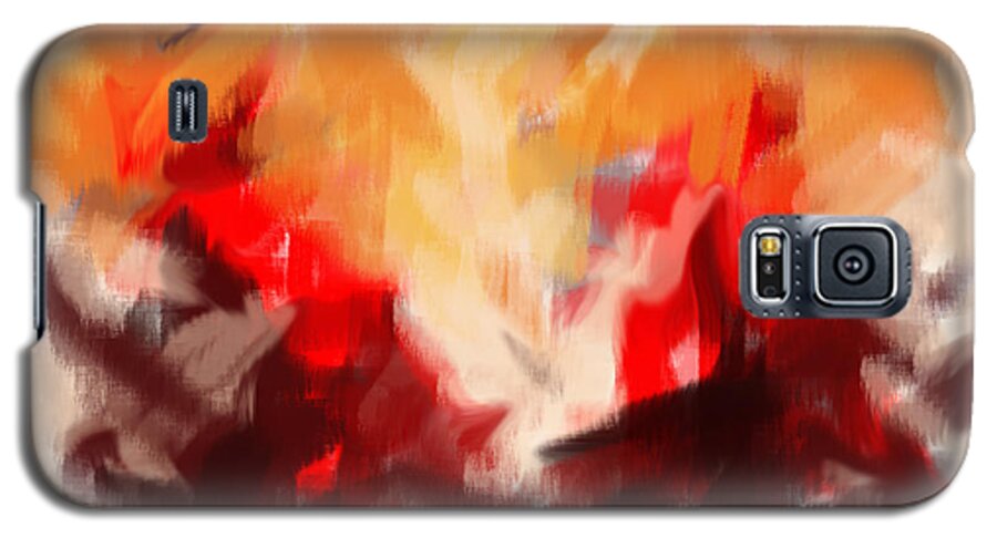 Abstract Galaxy S5 Case featuring the painting Two to Tango Abstract by Karla Beatty