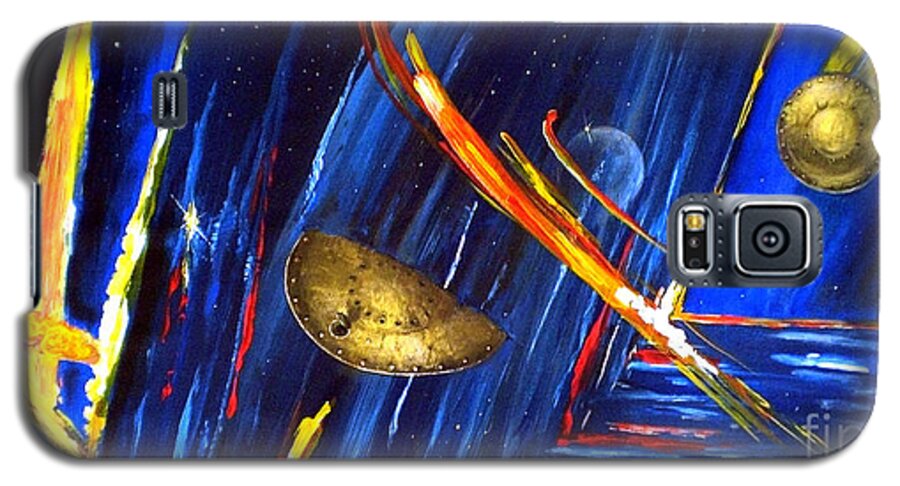 Space Galaxy S5 Case featuring the painting UFO by Arturas Slapsys
