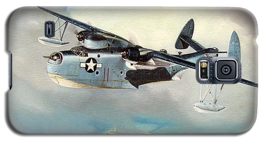 Military Galaxy S5 Case featuring the painting Uncle Bubba's Flying Boat by Marc Stewart